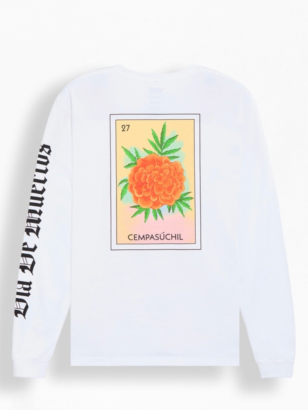 Vans x Lotería Cempasúchil Long Sleeve Tee White Medium NWT Sealed